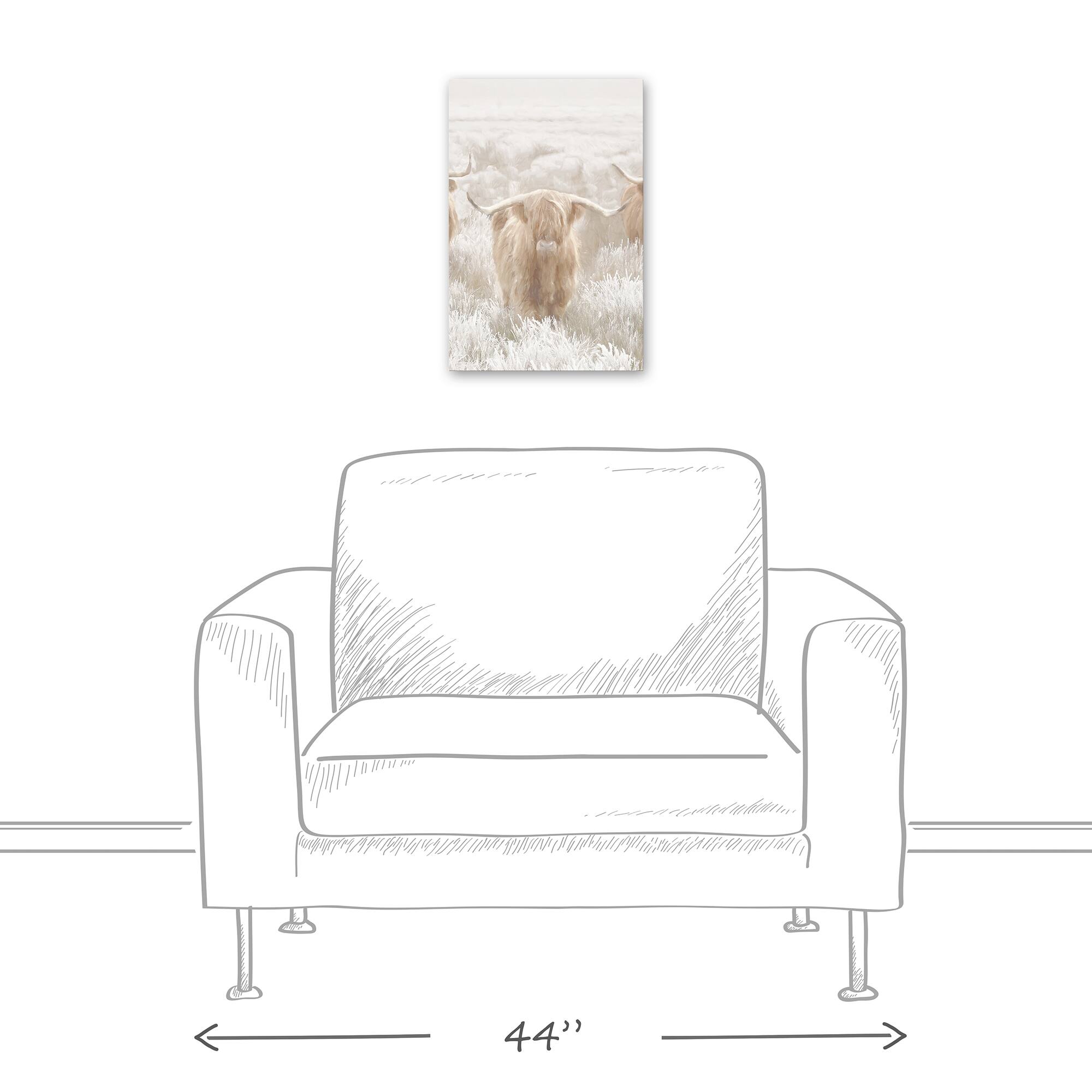 Light and Creamy Highland Canvas Wall Art